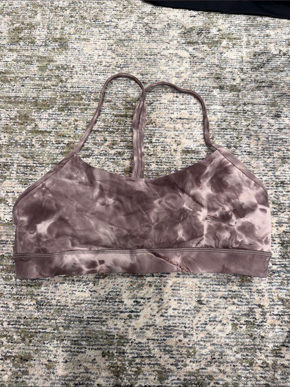 lululemon athletica Mauve Tie-Dye Racerback Sports Bra